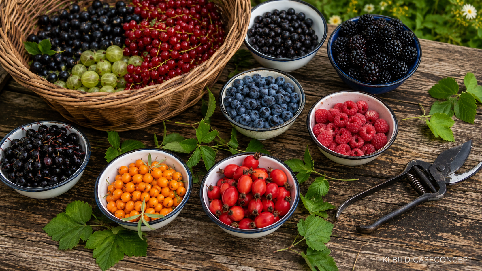 Ernteschale mit heimischen Beeren