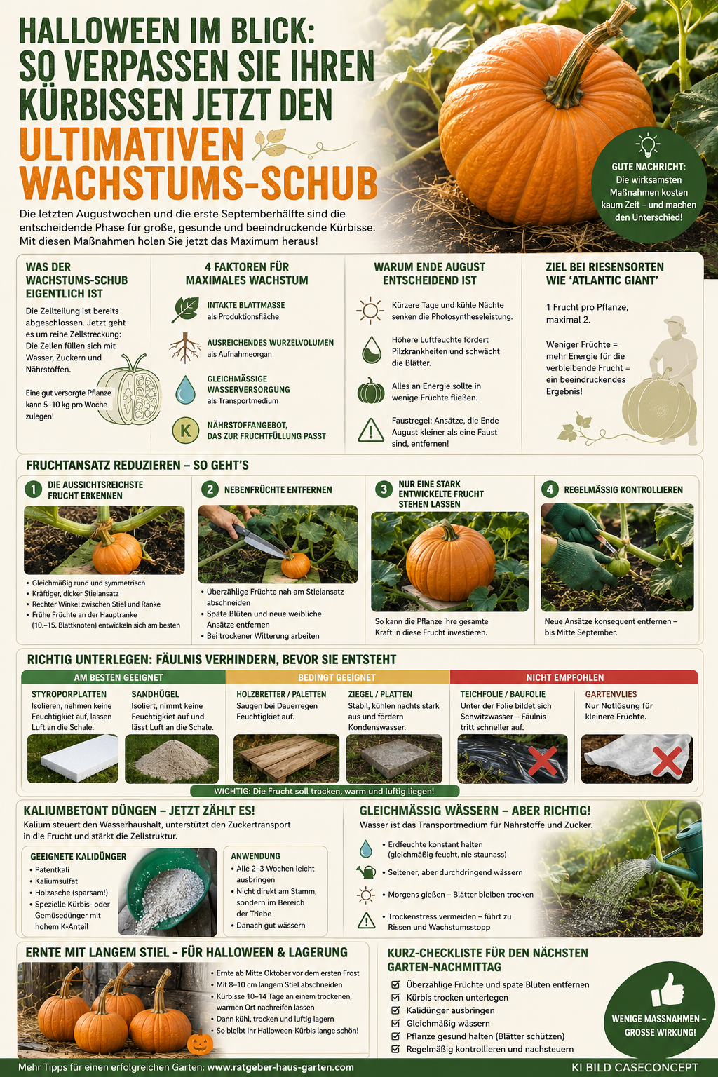 Wachstums-Schub beim Kürbis Info