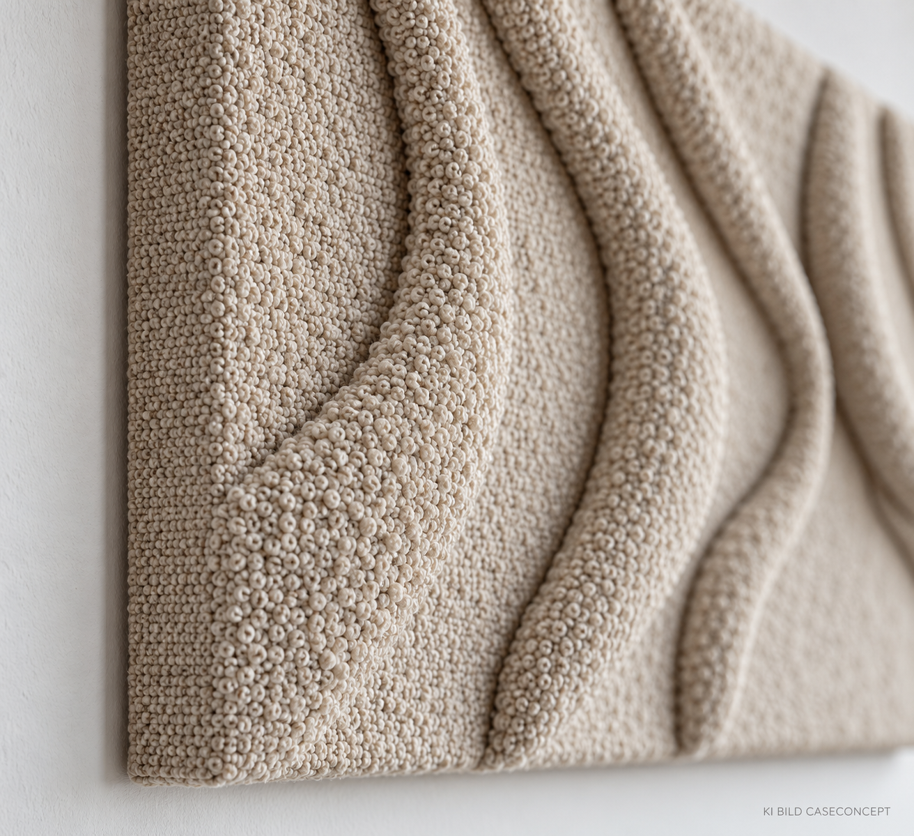 Bouclé-Wandbild im Detail