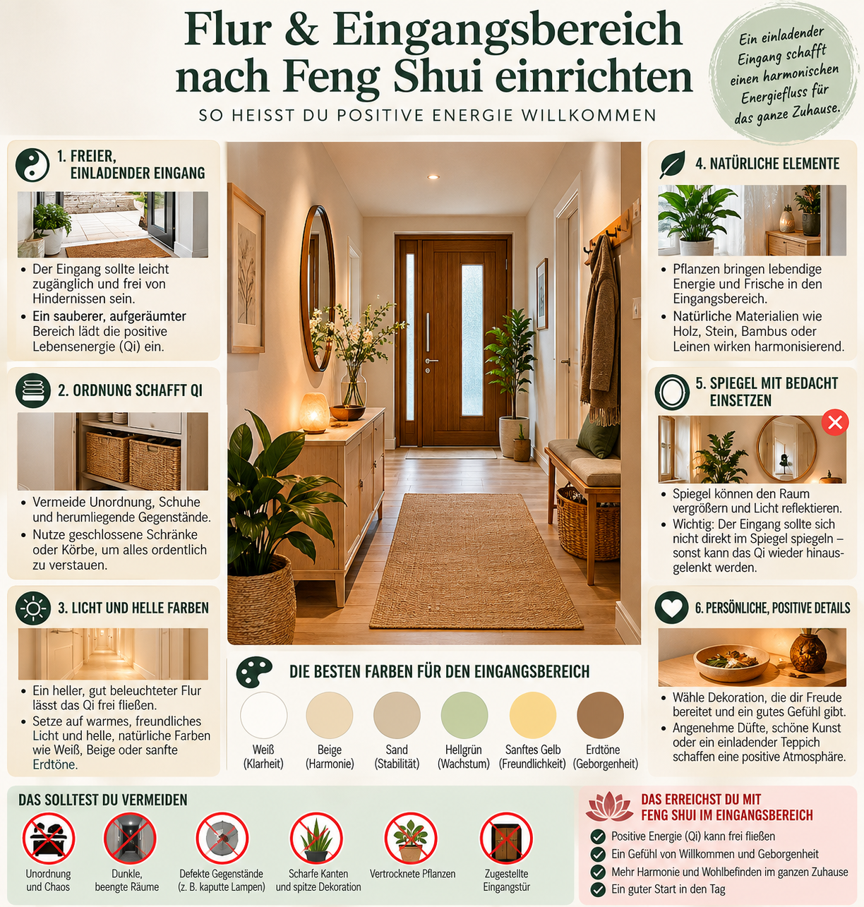 Feng Shui im Eingangsbereich Info