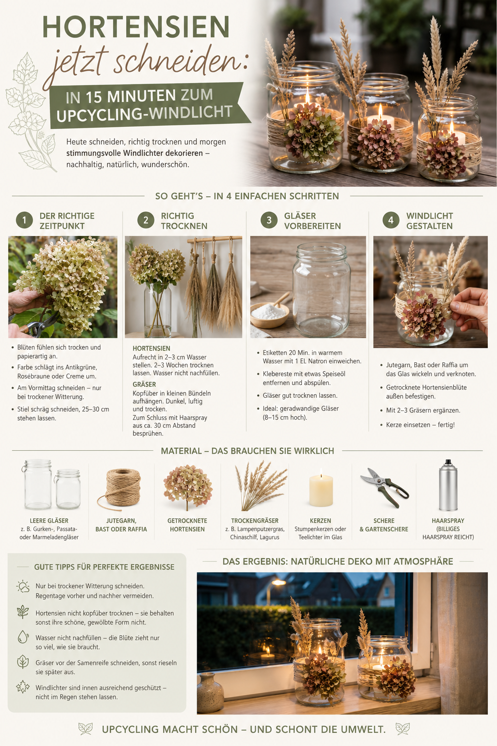 Upcycling-Windlicht Info