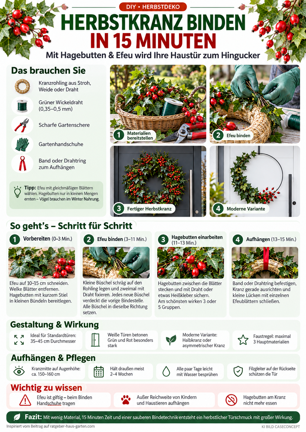 Herbstkranz binden Info